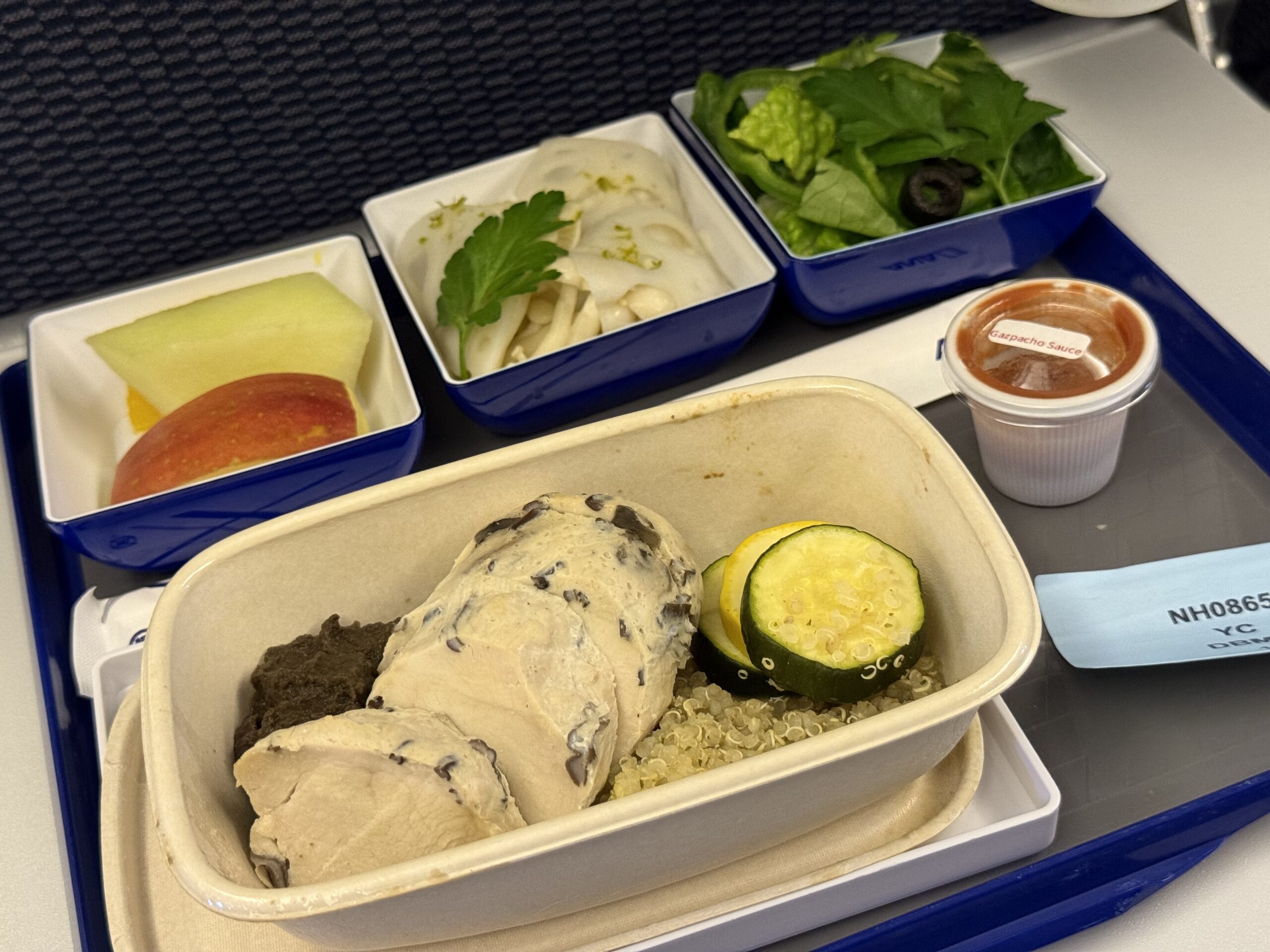 ANA DBML トレー全体 羽田→ソウル（行き便）