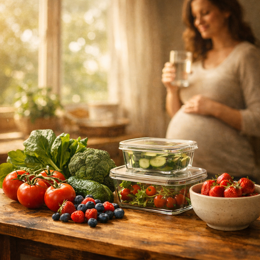健康的な食生活と妊娠のイメージ