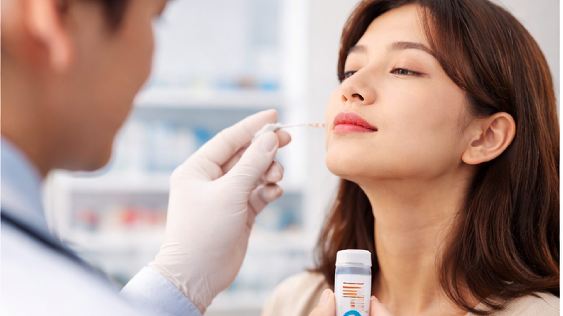 インフルエンザの鼻腔検体採取