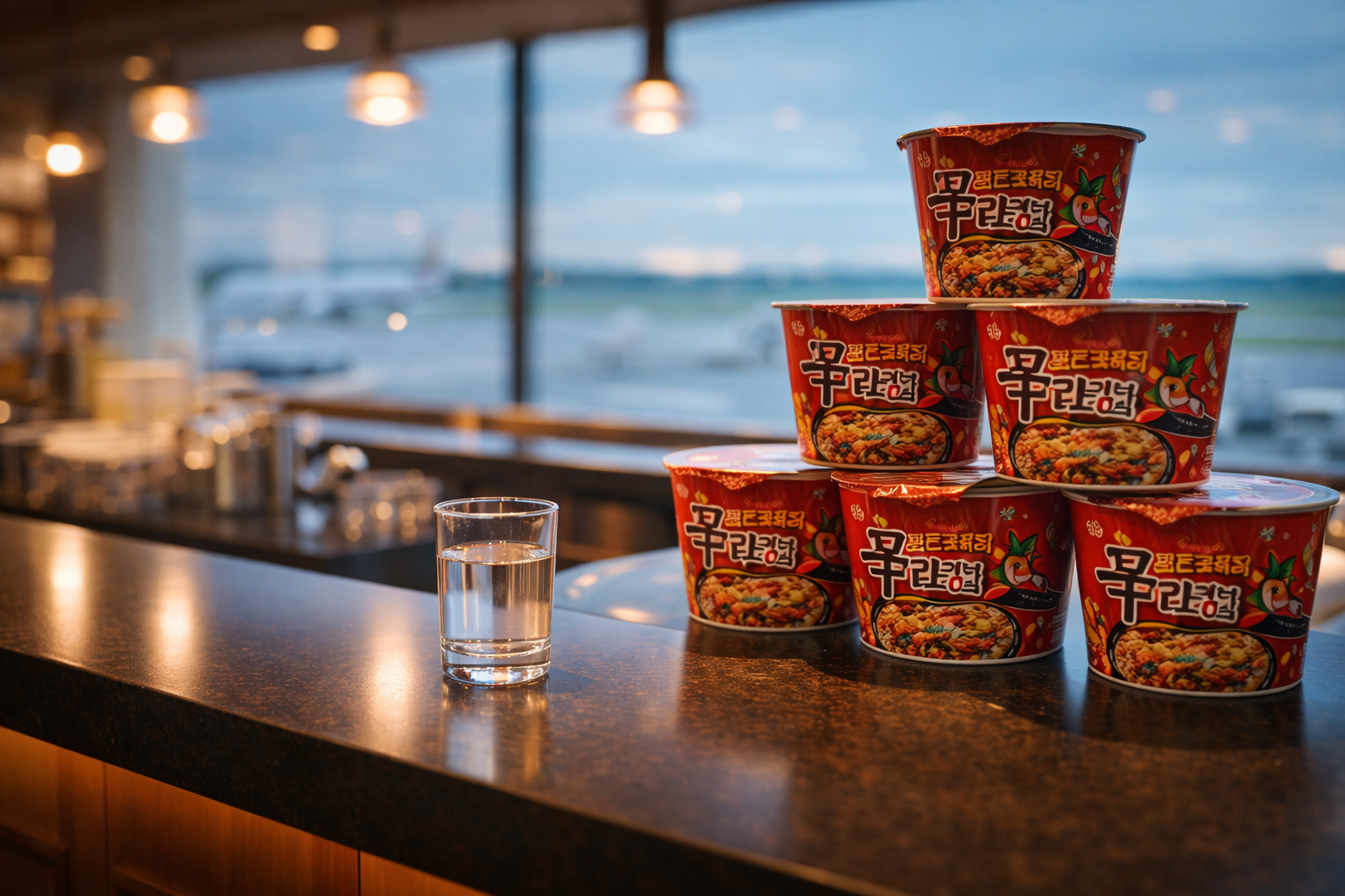 空港ラウンジの風景