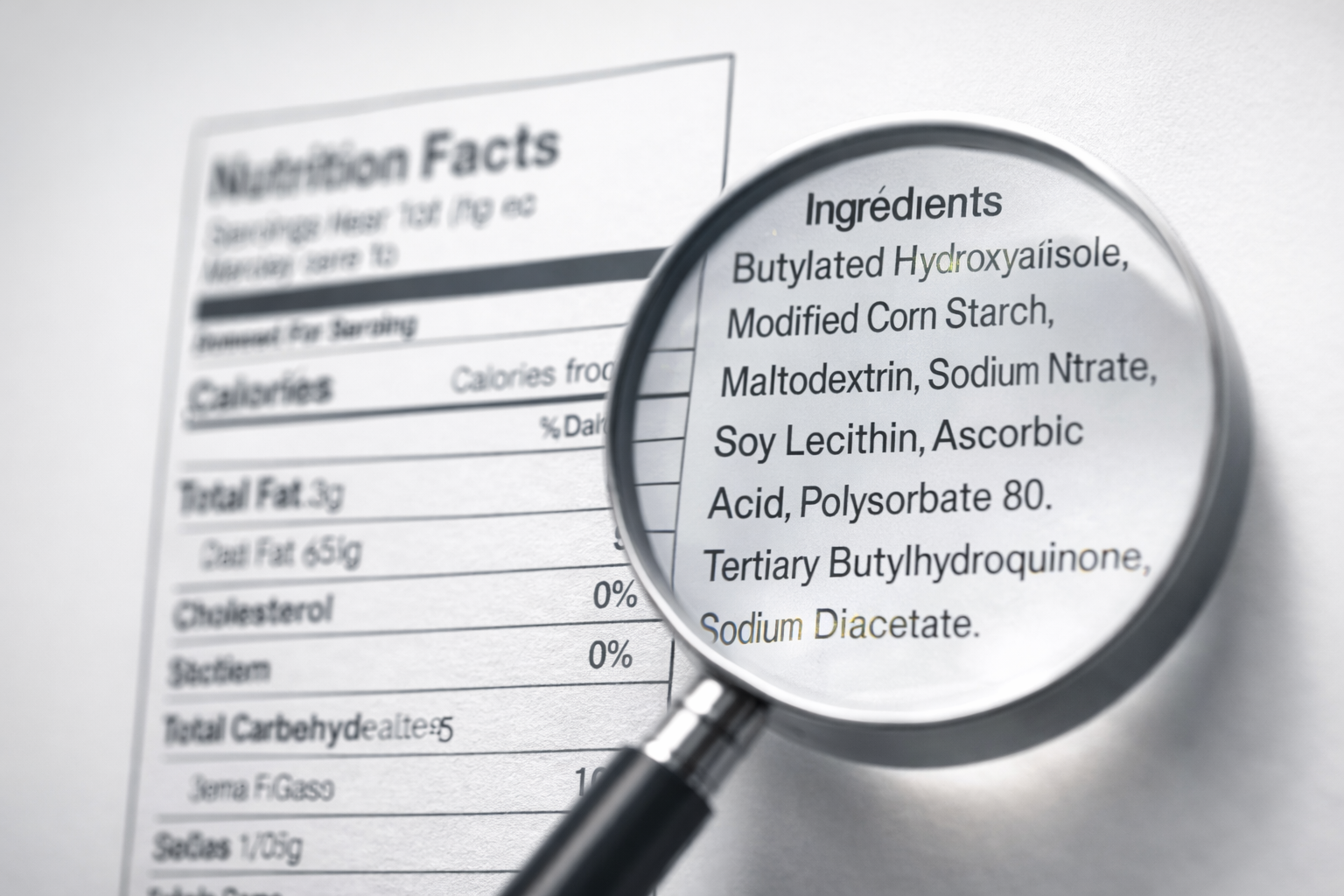 加工食品の成分表示例