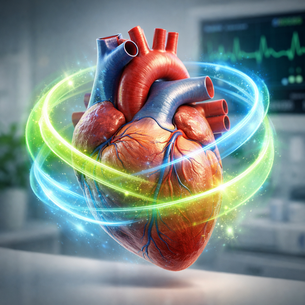 HFpEF（心不全保存駆出率）とCKD（慢性腎臓病）におけるチルゼパチドの効果：硬い心筋からの改善イメージ（概念図）｜横浜市戸塚区